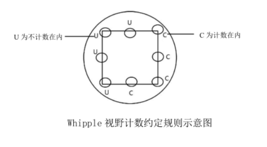 視野計(jì)數(shù)約定規(guī)則示意圖